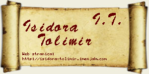 Isidora Tolimir vizit kartica